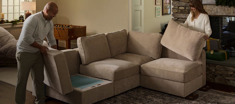 Title: Make Space for the Whole Holiday | Subtitle: with Rearrangeable Pieces | Shown in: Shown in Bisque Etched Chenille | Flag: 40% Off