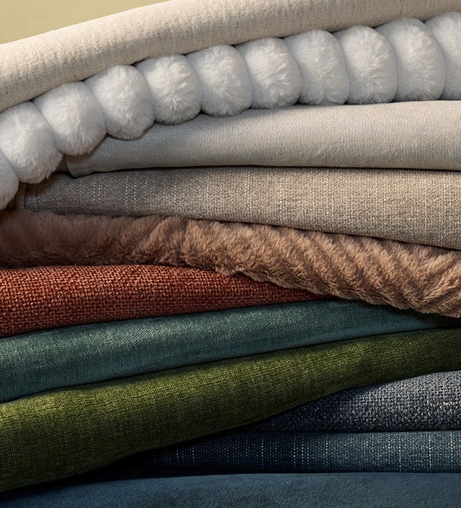 Colorful range of Lovesac fabrics for sectional couches