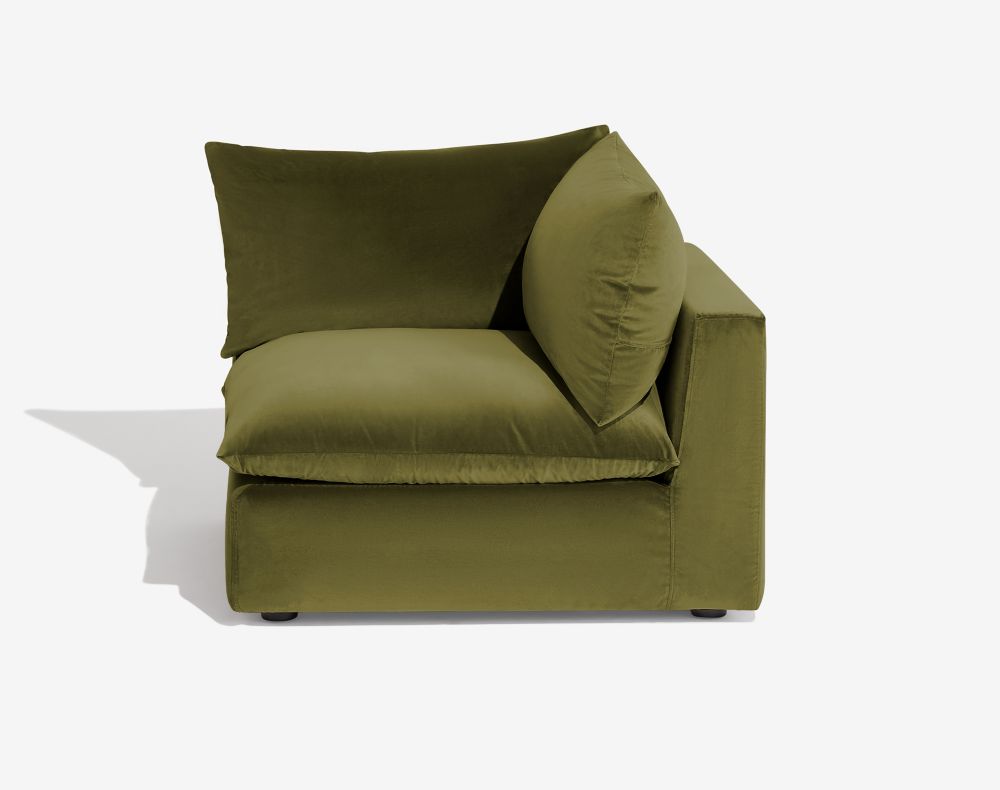 Cush Corner Olive Plush Velvet 1