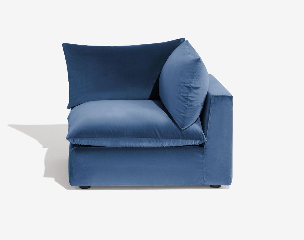 Cush Corner Slate Blue Plush Velvet 1
