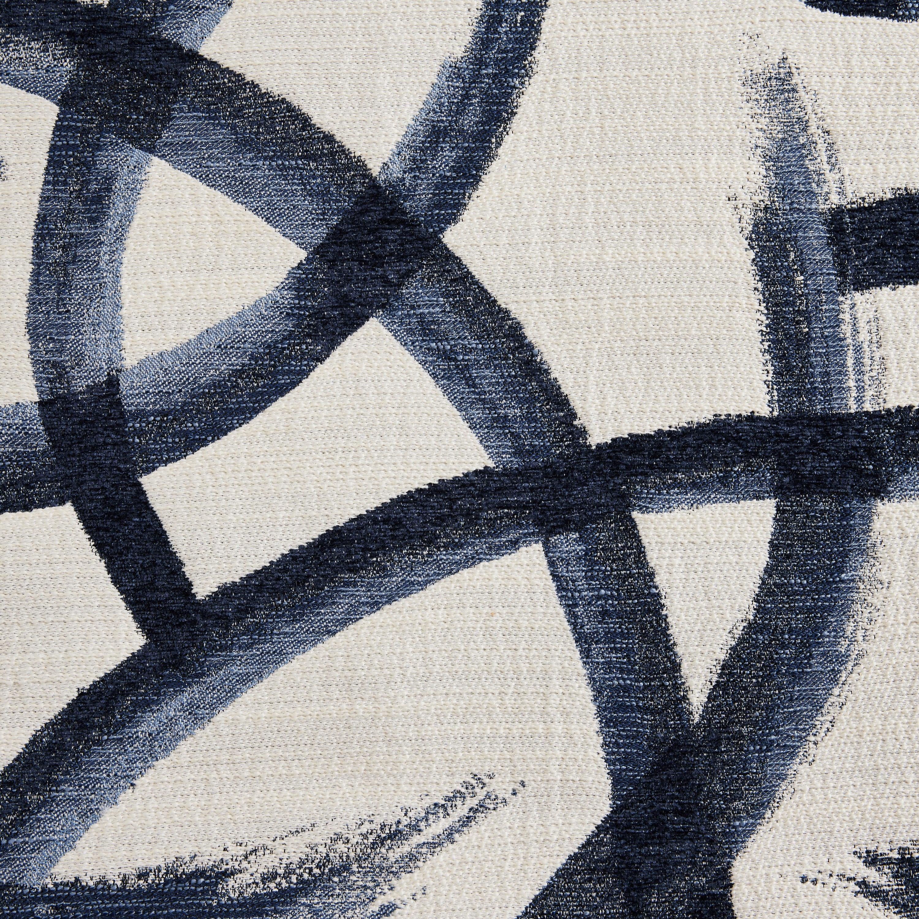 Indigo Brushstroke Jacquard