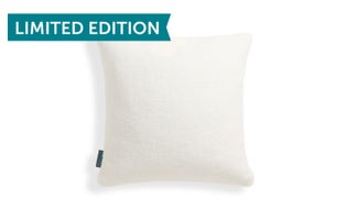 18x18 Throw Pillow Cover: Cream Sherpa