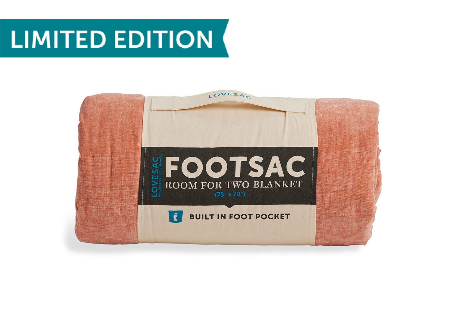 Room for Two Footsac Blanket Coral Sands Chenille