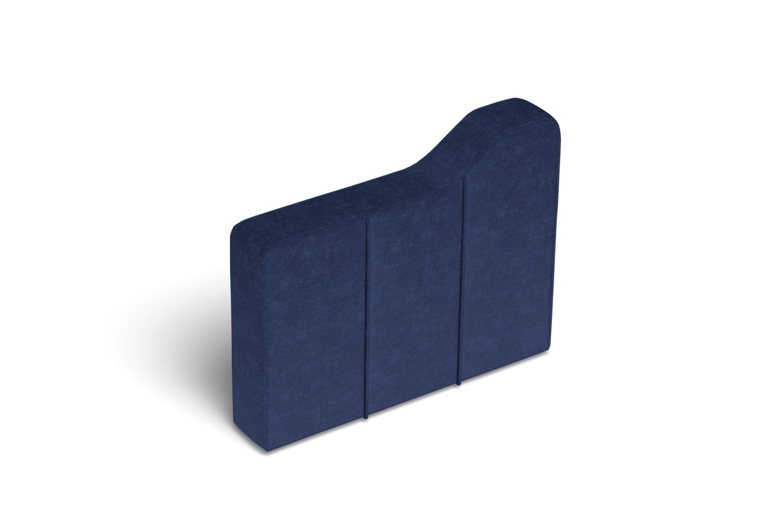 Sactionals Swept Arm Left Side Cover: Sapphire Navy Corded Velvet
