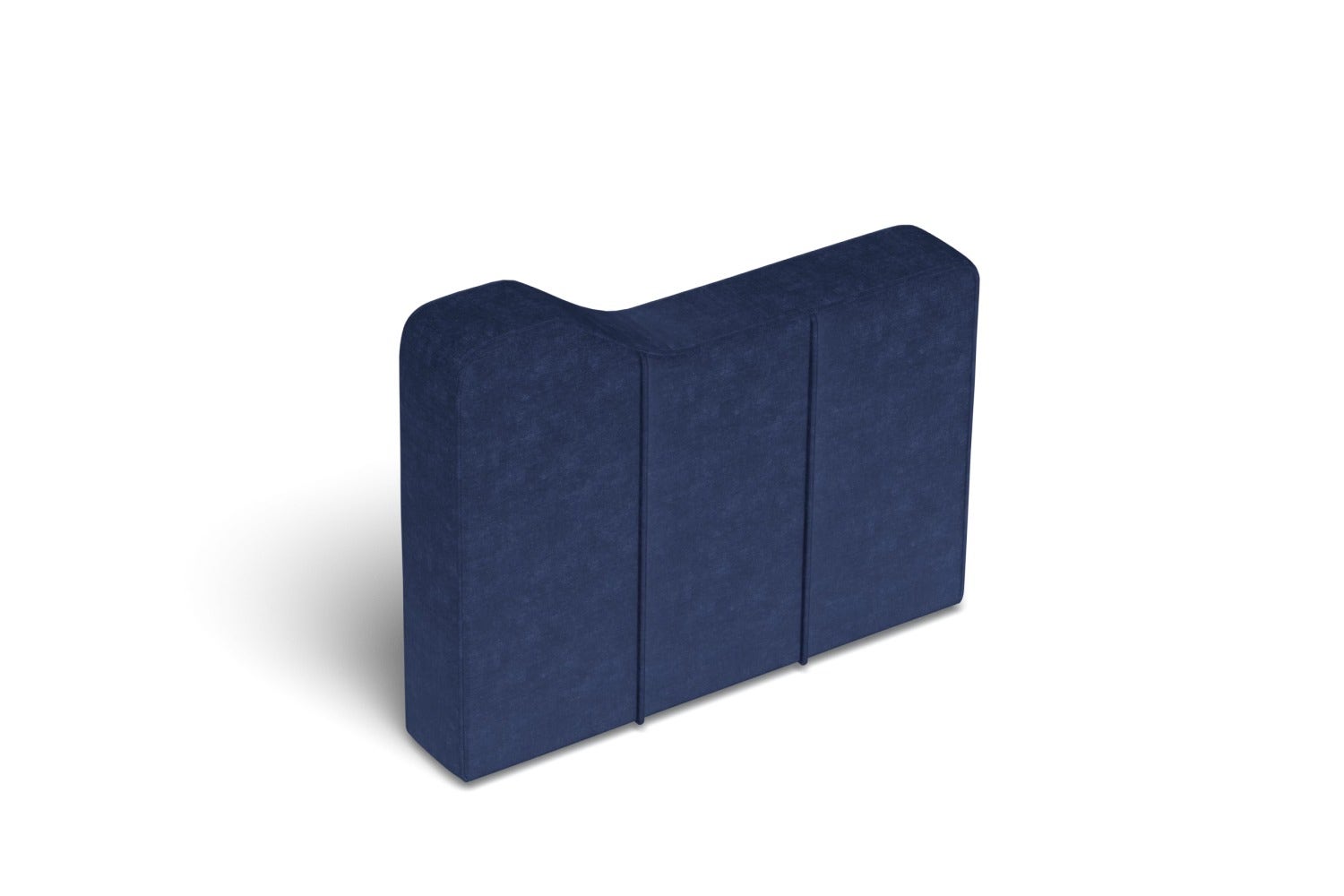 Sactionals Swept Arm Right Side Cover: Sapphire Navy Corded Velvet