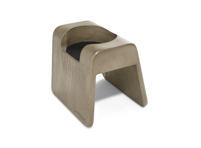 Sactional Drink Holder Angled Side Weathered Ash Finish