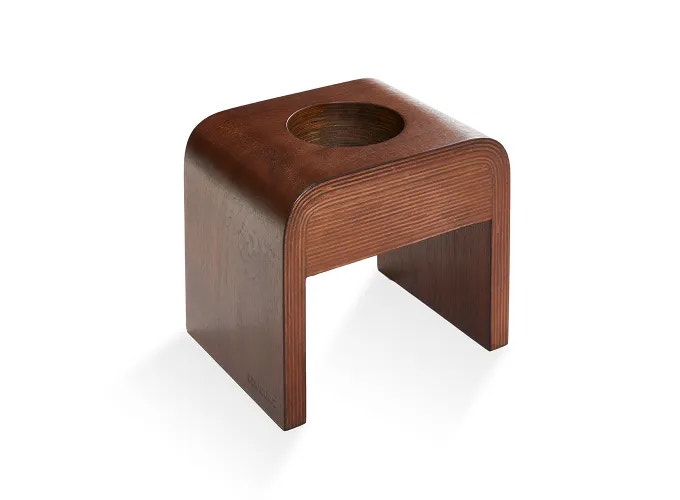 Sactional Drink Holder Dark Walnut Finish