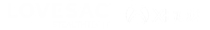 Lovesac StealthTech and Xbox logos