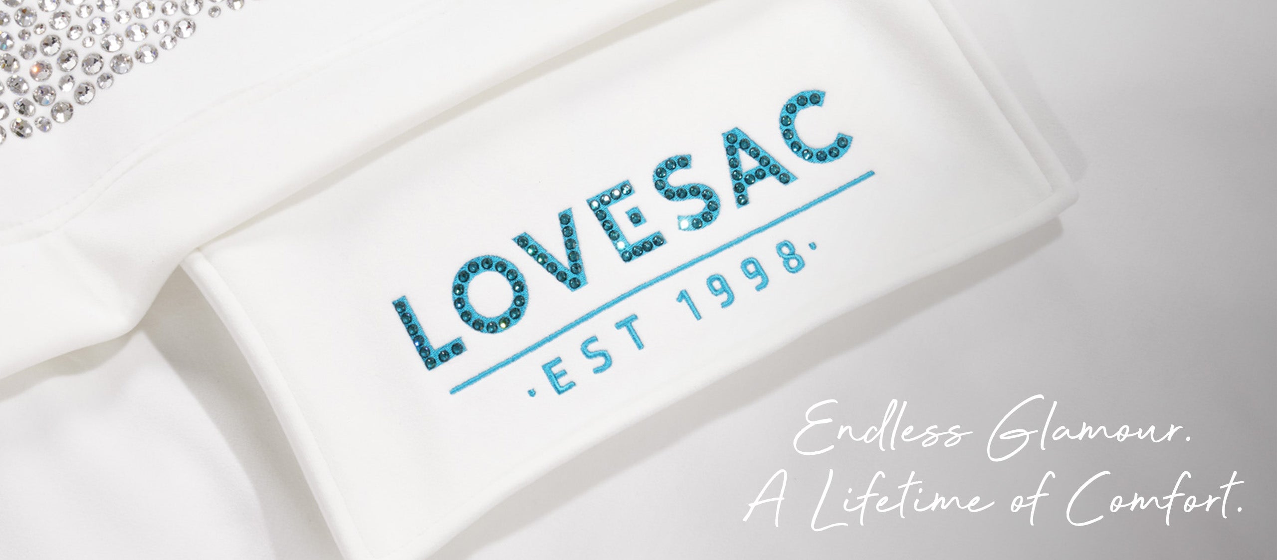 Lovesac Fabric with Swarovski Crystals