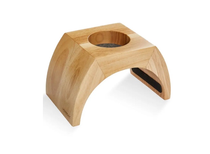 Sactional Drink Holder Roll Arm Hickory Finish