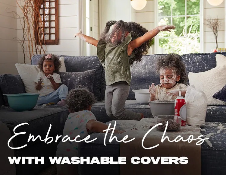 Children Playing on Lovesac Sactional