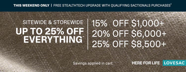 This weekend only free StealthTech upgrade with qualifying purchase