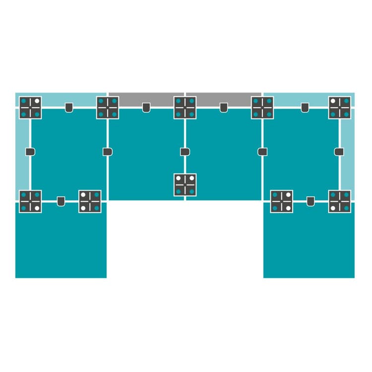 6+6 deep double chaise