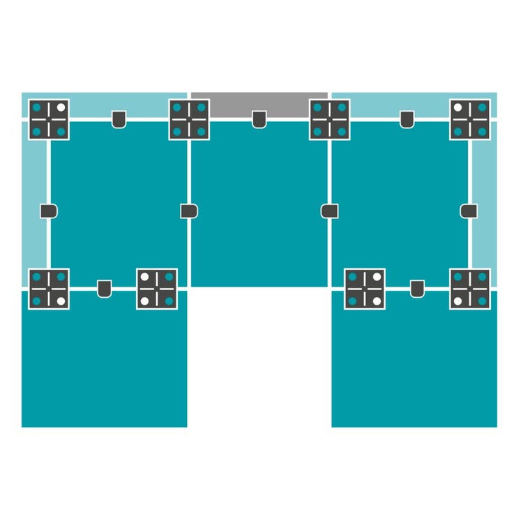 5+5 deep double chaise sectional