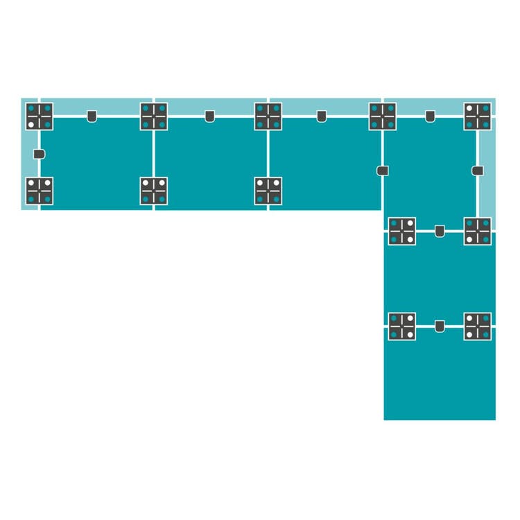 6+6 Long Sofa Long Chaise