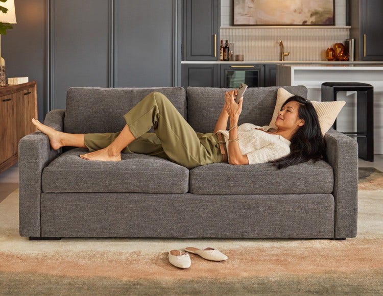 Women sitting on a couch