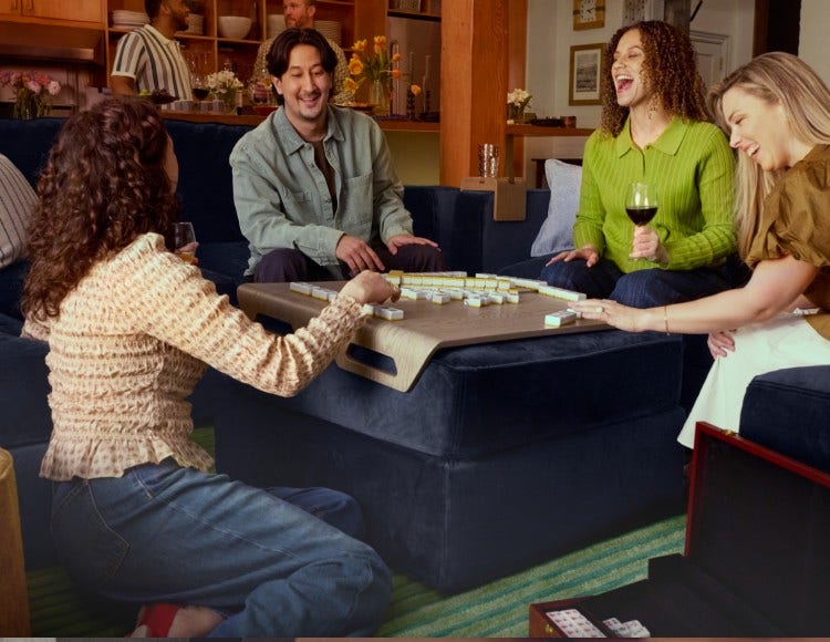 Group of friends sitting on a Sactional