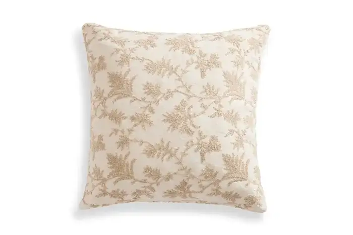 24x24 Throw Pillow Cover: Taupe Willow Jacquard