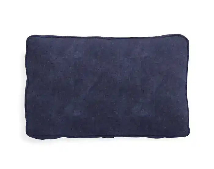 Back Pillow Cover: Sapphire Navy Corded Velvet