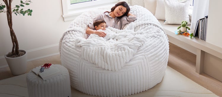 Bean bag and ottoman bundle from Lovesac.