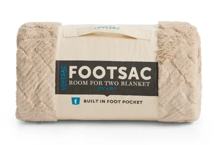 Room for Two Footsac Blanket: Sand Weave Phur