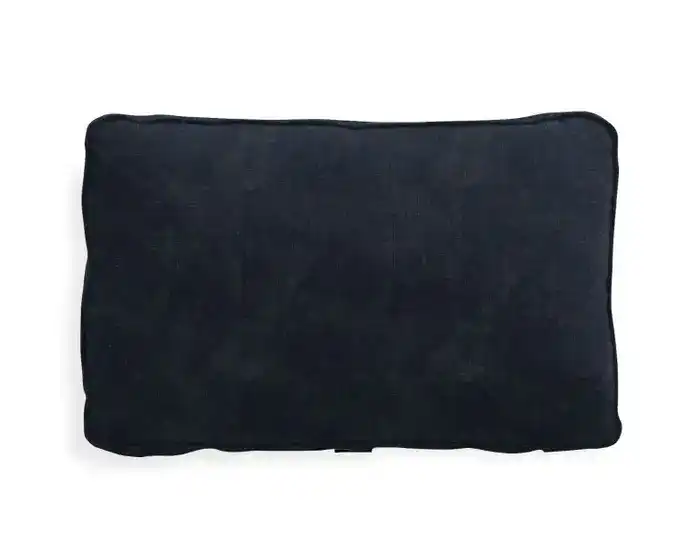 Back Pillow Cover: Midnight Navy Corded Velvet