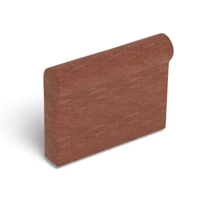 Roll Arm Side Cover: Terracotta Rained Chenille