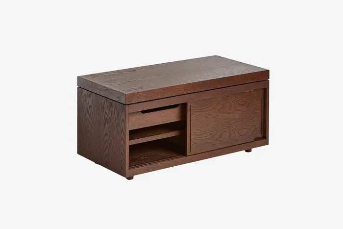 Lovesac - AnyTable with Shelf and Drawer: Dark Brown