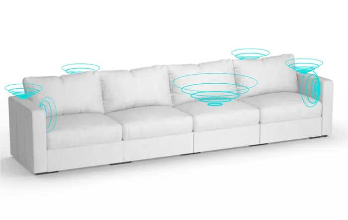 Sound + Charge Systems for Large Straight Couches