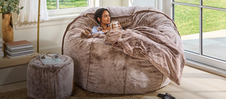 Bean bag and ottoman bundle from Lovesac.