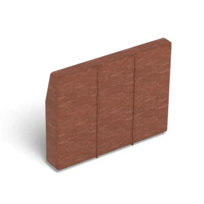 Angled Side Cover: Terracotta Rained Chenille