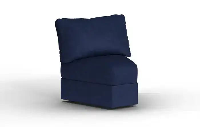 Wedge Seat Cover Set: Sapphire Navy Corded Velvet
