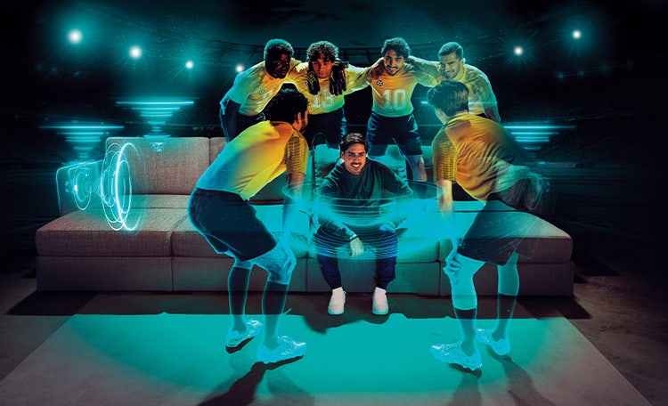 Immersive 4D experience with embedded speakers and subwoofers inside Sactionals.