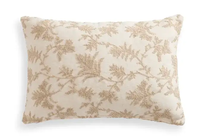 24x16 Throw Pillow Cover: Taupe Willow Jacquard