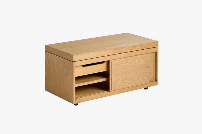 Lovesac - AnyTable with Shelf and Drawer: Blonde