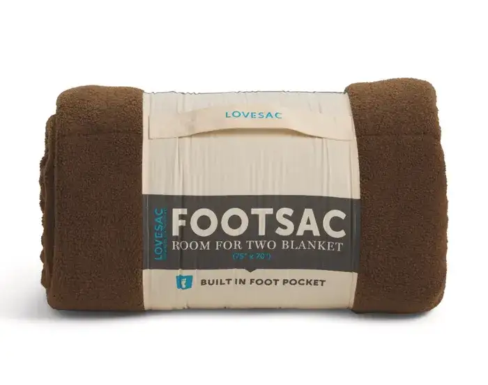 Room for Two Footsac Blanket: Cocoa Sherpa