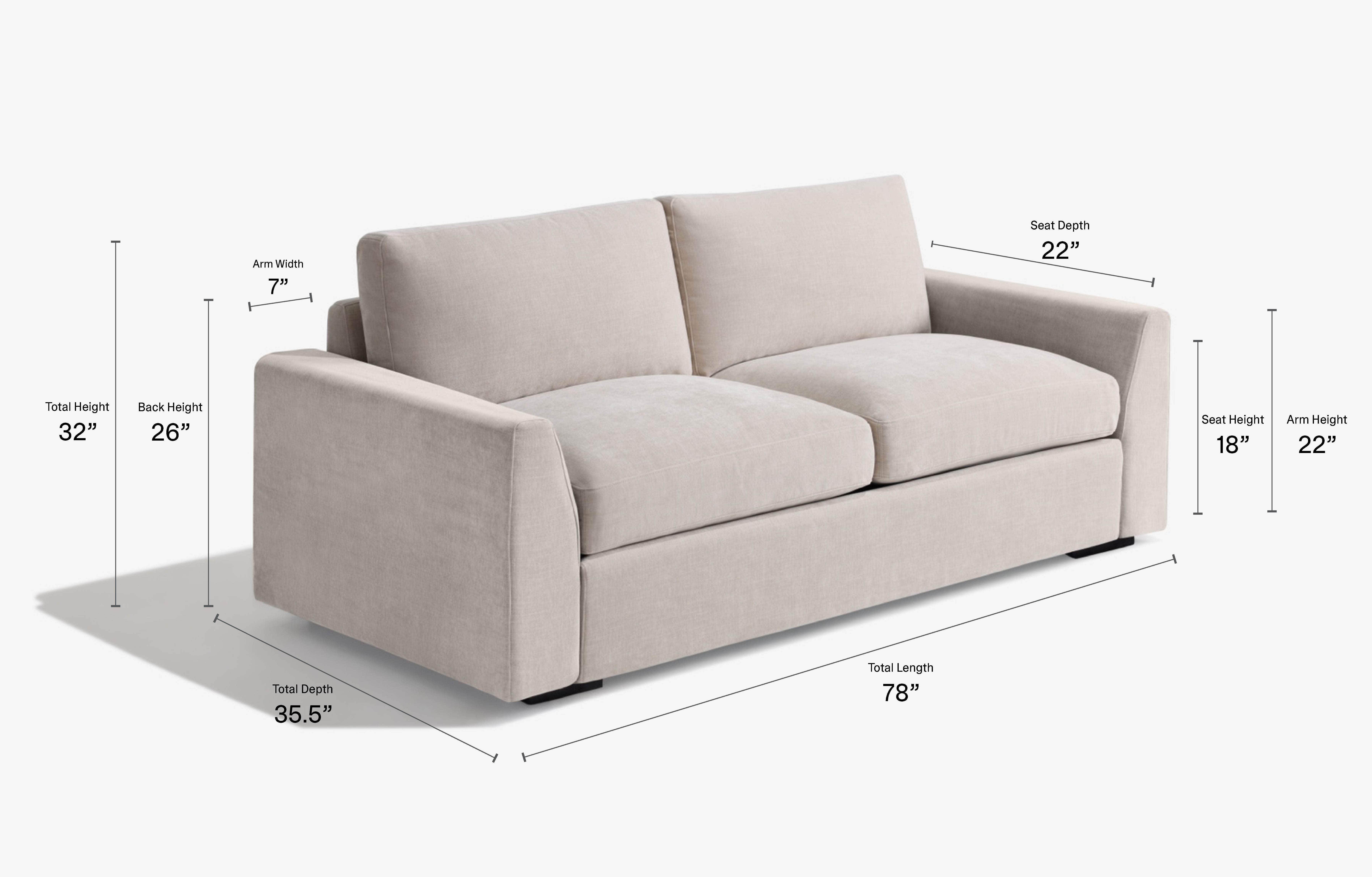 loveseat dimensions